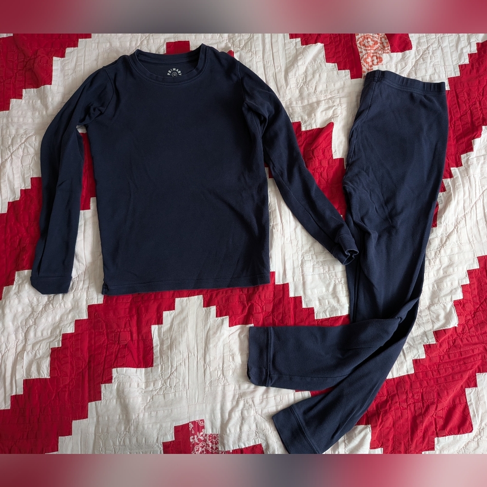 Primary Organic Cotton Navy Pajamas set